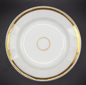 Haviland Limoges 4.5" Fruit / Berry Bowl Wedding Ring Gold Trim Ruffled Edge
